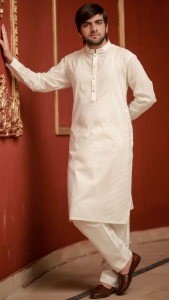 men’s white cotton shalwar kameez